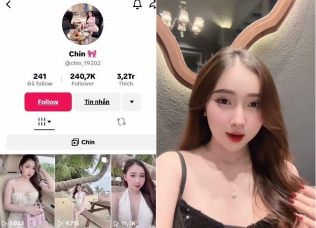 Tiktoker Chin được phang cười tươi tắn