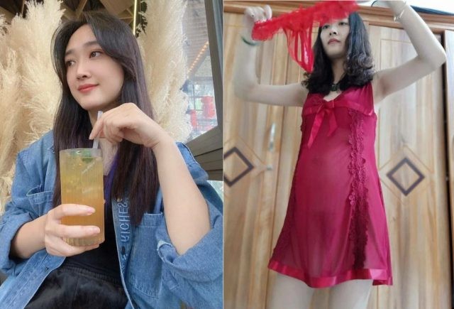 Vợ hư hỏng mặc quần lọt khe trêu vùng kín